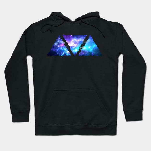 Triangles of galaxy Hoodie by Scailaret
